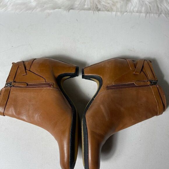 Sam Edelman Leather Maddox brown ankle boots side zipper size 8M - Picture 4 of 9
